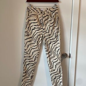 WeWoreWhat Zebra pattern jeans